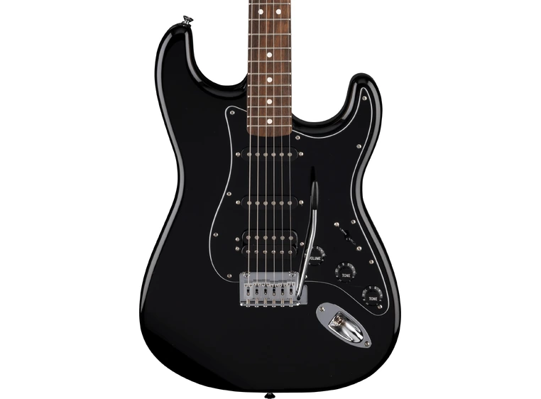 Fender Standard Stratocaster HSS IL, Black Pickguard, Black 