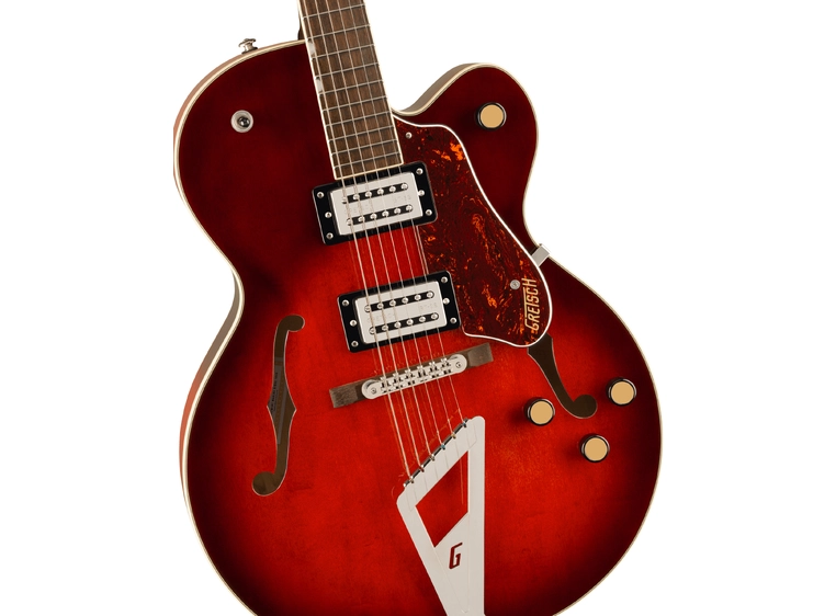 Gretsch G2420 Streamliner Hollow Body Chrom. II, LF, Broad'Tron, Claret Burst 