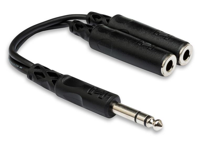 Hosa YPP118 Y-kabel 1x stereo jack (M) - 2x stereo Jack (F)