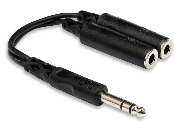Hosa YPP118 Y-kabel 1x stereo jack (M) - 2x stereo Jack (F) 