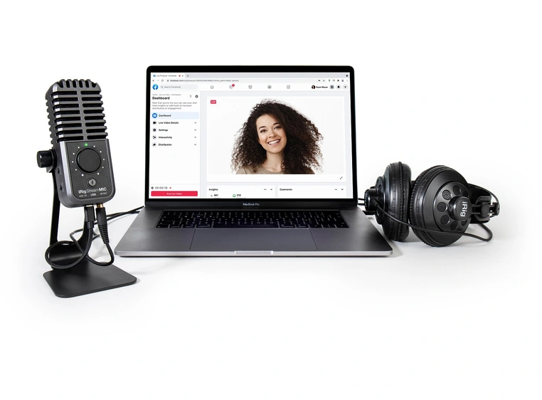 IK Multimedia iRIG Streaming Mikrofon USB-mikrofon for MAC/PC/iPAD/USB-C 