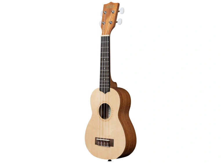 Kala KA-15S-S Satin Mahogany Spruce Top Soprano Ukulele, med bag (UB-S) 