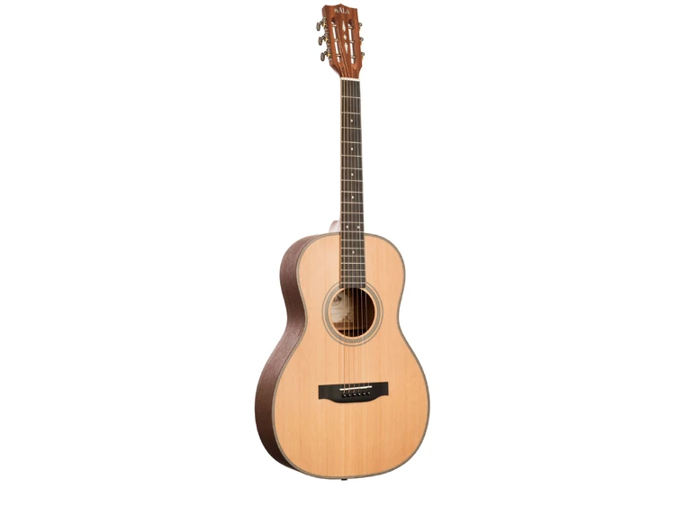 Kala KA-GTR-PLR Solid Cedar Top Parlor Guitar, med bag 