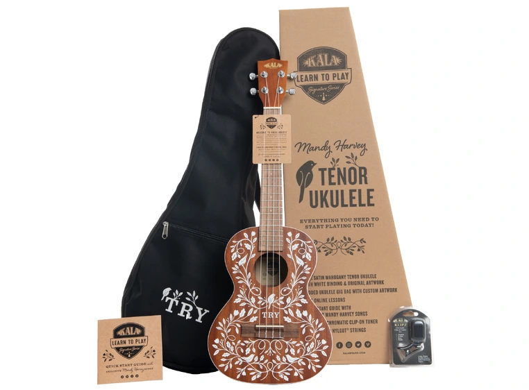 Kala Kala-LTP-MH Mandy Harvey Learn To Play Tenor Ukulele Starter Kit 