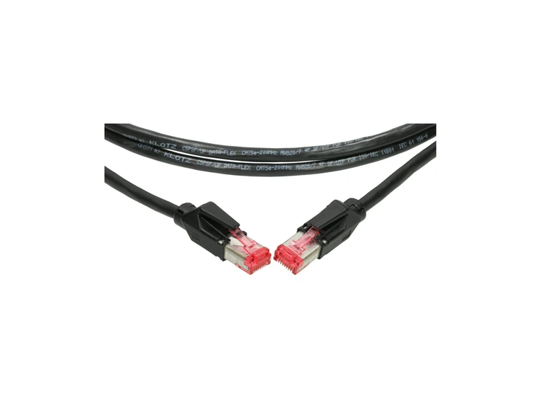 Klotz RAMCAT CAT5e SF/UTP RJ45 Patch PUR sort 1 m 
