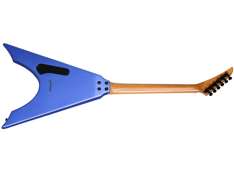 Kramer Nite-V Royal Blue Metallic String Through Inkl. Premium Gig Bag 