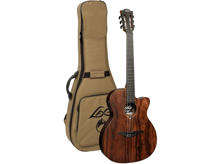 LAG SAUVAGE-N-ASCE Sauvage Nylon Auditorium Slim Cutaway AcousticElectric 