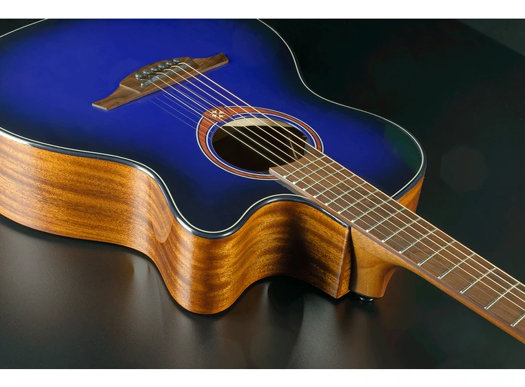 LAG T-BLUE Tramontane Dreadnought Cutaway Acoustic-Electric Blue Burst 