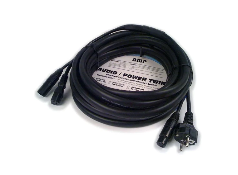 LEEM AIEC-15m Schuko han/XLR hun - IEC60320/XLR han 