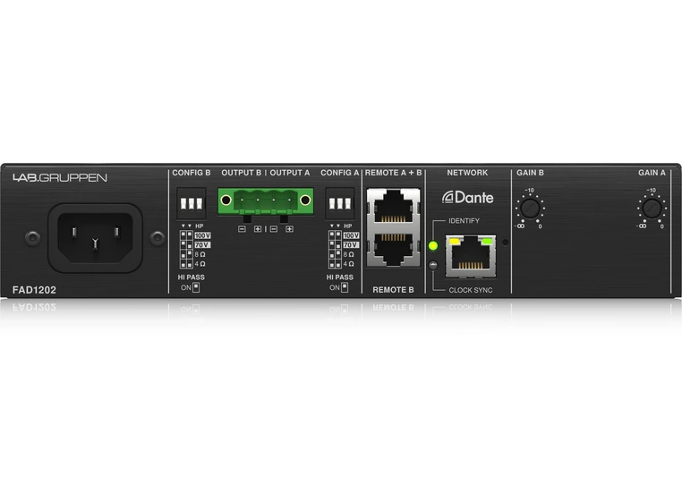 Lab Gruppen FAD1202 - 2x120w Commercial Amplifier, Dante 