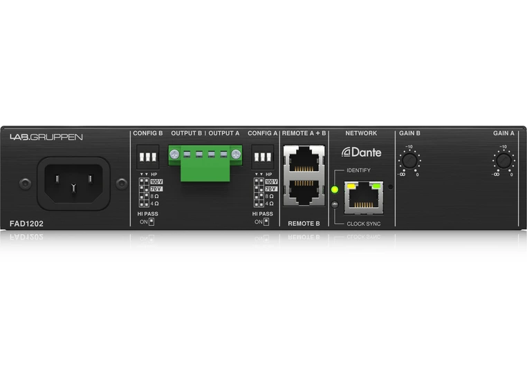 Lab Gruppen FAD1202 - 2x120w Commercial Amplifier, Dante 