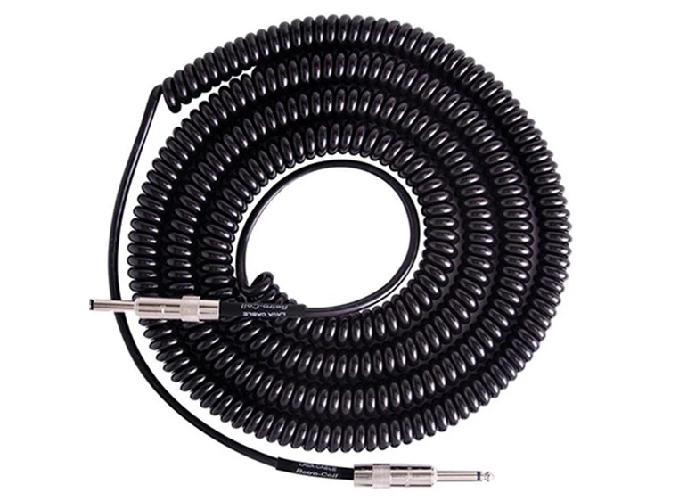 Lava Cable 20' Rett til Vinklet Coiled, black 