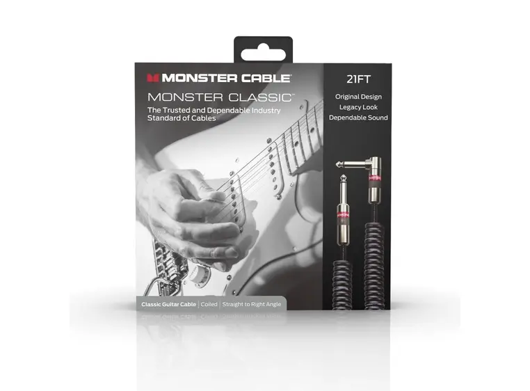 Monster Classic 21 ft coiled cable black (600499) 