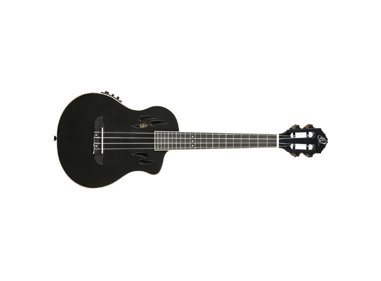 Ortega RTPS-U-SBK Tenor ukulele med mik, Tourplayer 