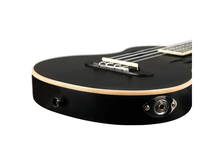 Ortega RTPS-U-SBK Tenor ukulele med mik, Tourplayer 
