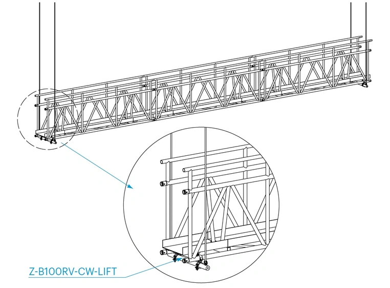 PROLYTE B100CW Catwalktruss Løftepunkt, Alu 
