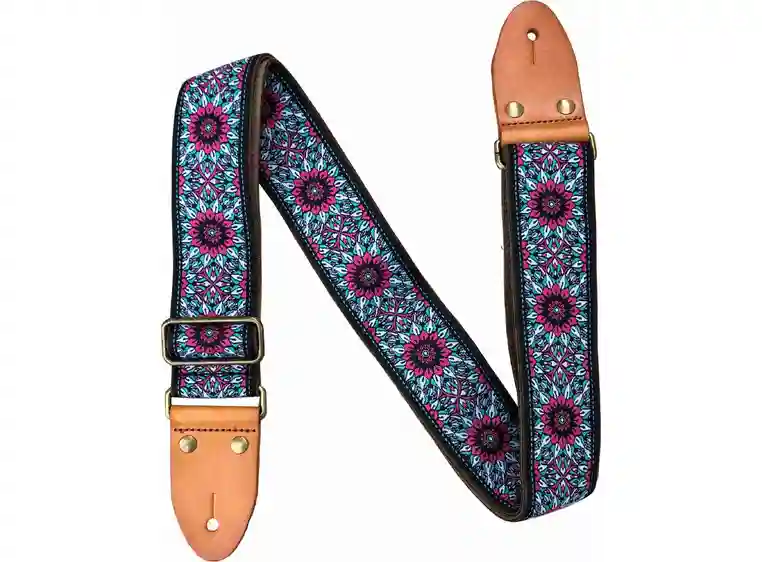 Profile GT42 Woven Guitar Strap Leather ends 