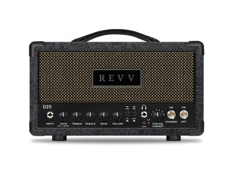 Revv D20 Rørtopp Headshell Black Western/Salt 'n Pepper 