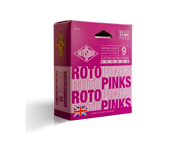Rotosound R9-10 Pink 9-42 (10-Pack) (009-042) 