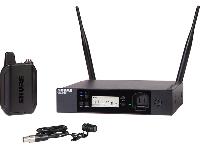 Shure GLXD14R+ Myggsystem med WL185 2.4 / 5.8 GHz Rackmonterbar 