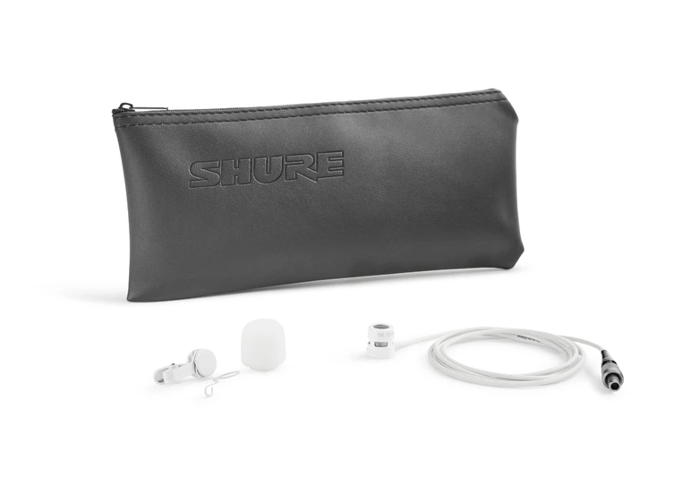 Shure WL185MW/C-LM3 Myggmikrofon Cardioid, White, Lemo 