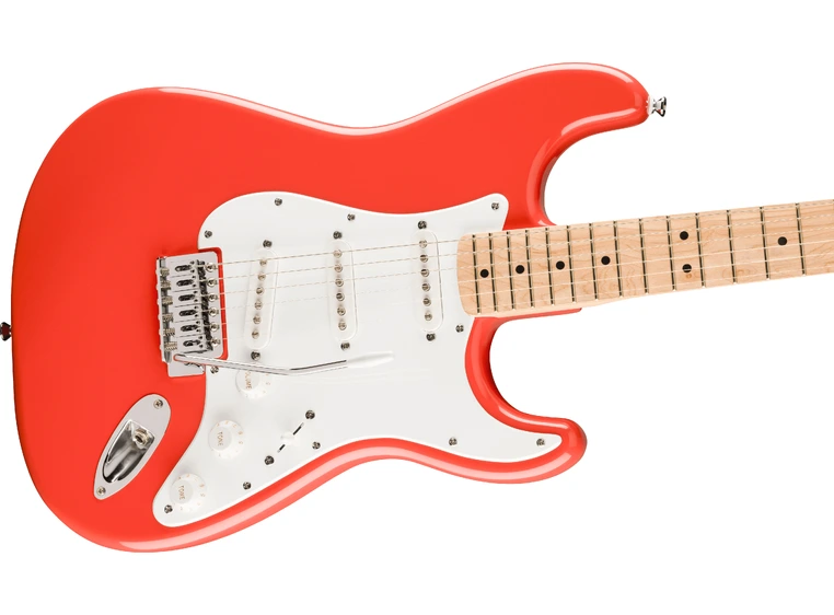 Squier FSR Squier Sonic Stratocaster MN, White Pickguard, Fiesta Red 