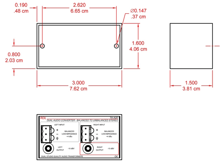 TDL TX-A2D Transformator Balansert til 