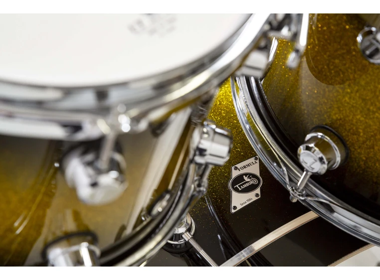 Tamburo TB FORMULA22GBSK Formula-sett 10T12T16FT14SD22BD Gold Black Sparkle 