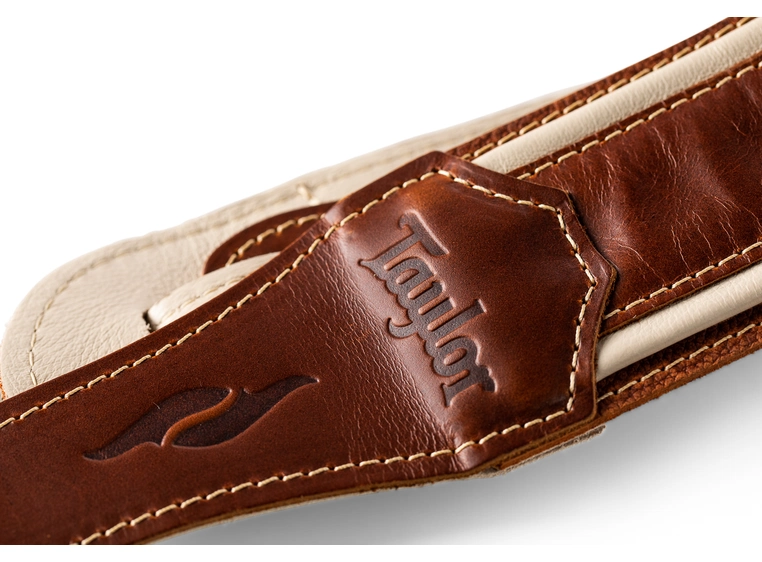 Taylor Element Strap Brown/Cream Leather, 2.5" 