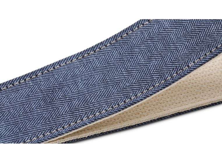 Taylor Vegan Guitar Strap Herringbone Hemp Cotton, Blue 