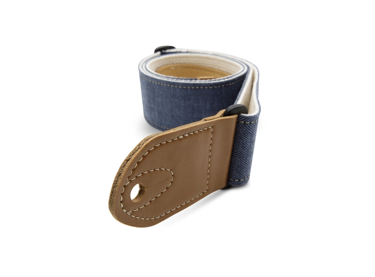Taylor Vegan Guitar Strap Herringbone Hemp Cotton, Blue 