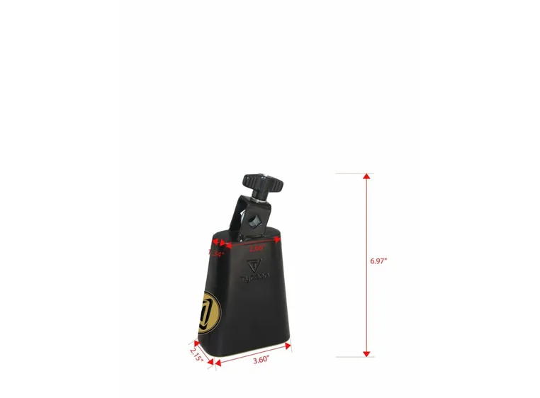 Tycoon 6½" Black Powder-Coated Cowbell 