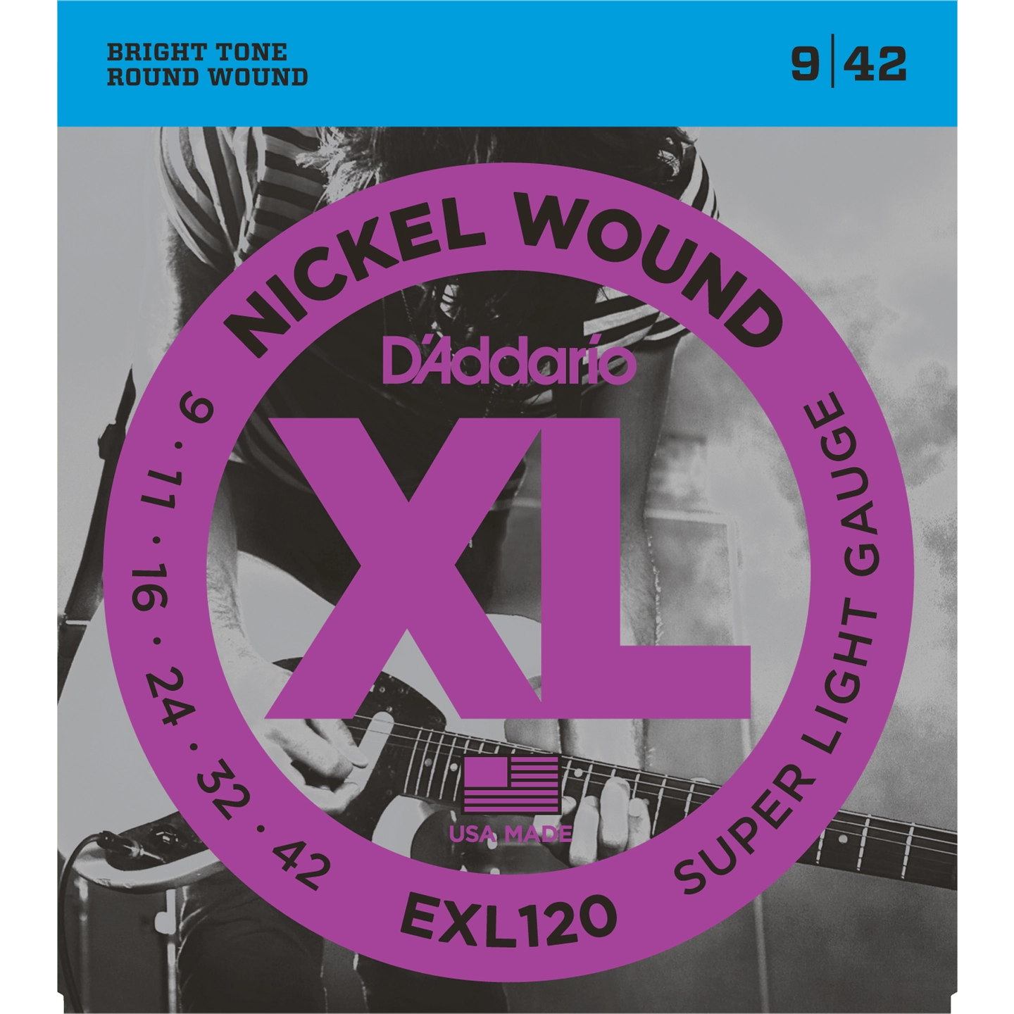 DAddario EXL120 Electric Guitar Strings Super Light 9-42