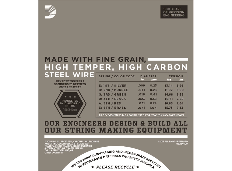 D'Addario EPN120 Pure Nickel (009-041) 