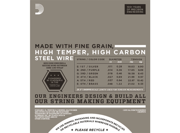 D'Addario EPN115 Pure Nickel (011-048) 