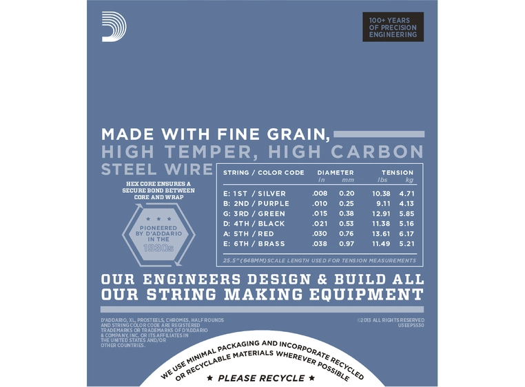 D'Addario EPS530 El. gitar (008-038) 