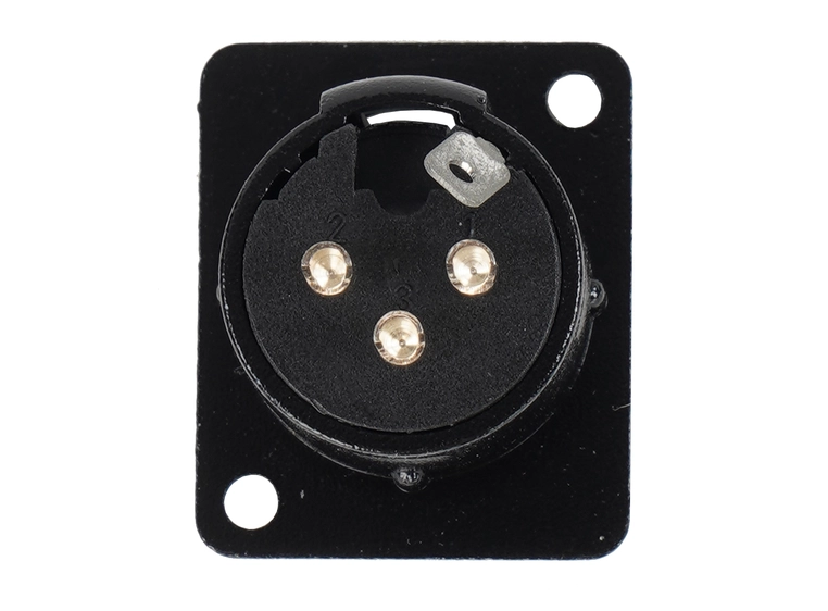 EA xlr plugg 3 pins chassi - hann sort 
