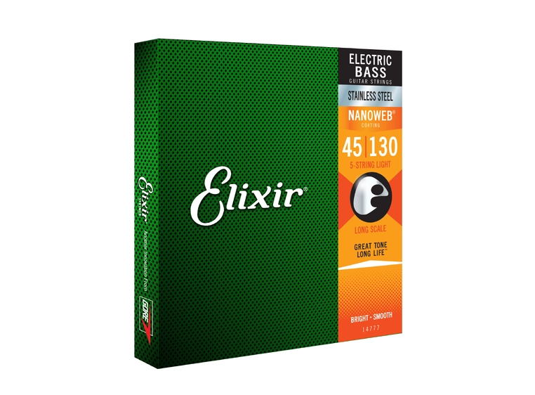 Elixir Nanoweb Stainless Steel Bass (045-130) 14777 