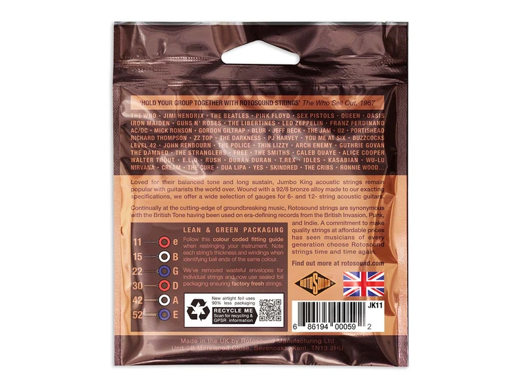 Rotosound JK-11 Phosph.Bronze (011-052) 