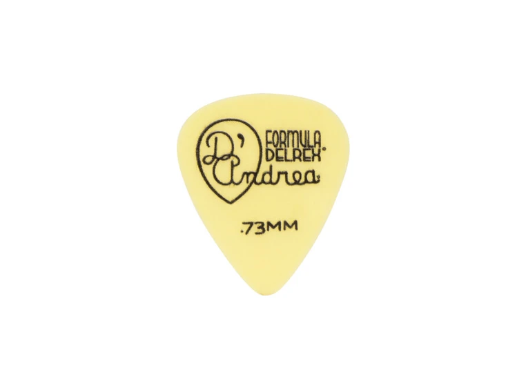 D'Andrea Plektre TD351-73MD Delrex 0,73mm Yellow plekter 12-pakning 