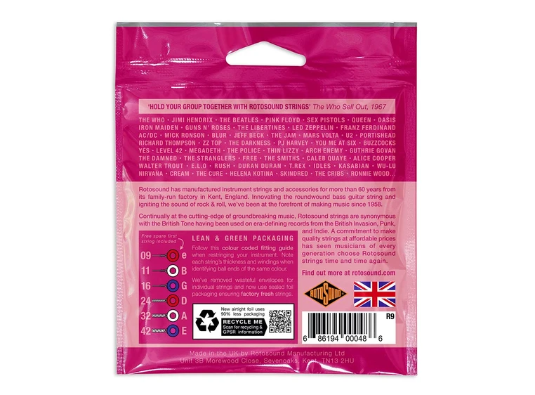 Rotosound R- 9 Roto Pinks (009-042) 