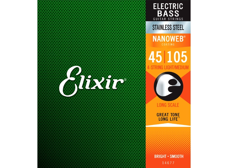 Elixir Nanoweb Stainless Steel Bass (045-105) 14677 