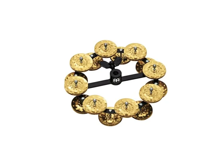 Meinl Headliner HTHH-2-B-BK Hi-Hat Tamburin Brass,Dobbel (M) 