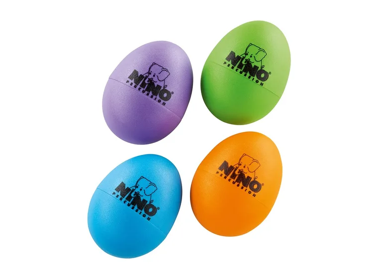 Nino Percussion Set-540-2 Egg Shaker Set (1xSB,1xOR,1xAU,1xGG) 