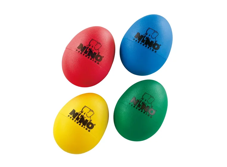 Nino Percussion Set-540 Egg Shaker Set (1xR,1xY,1xGR,1xB) 