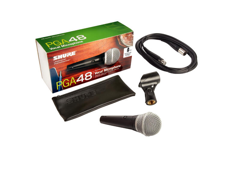Shure PGA48-XLR-E dynamisk vokalmikrofon kardioide, med 5m xlr kabel
