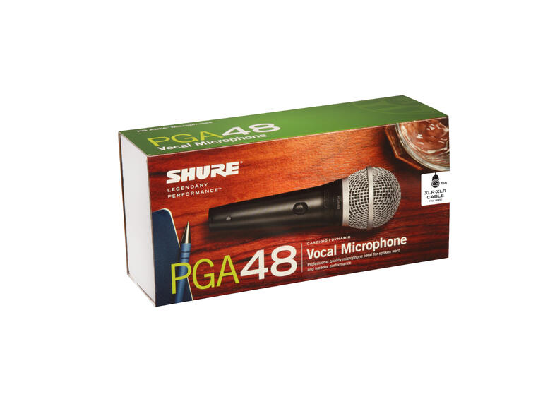 Shure PGA48-XLR-E dynamisk vokalmikrofon kardioide, med 5m xlr kabel