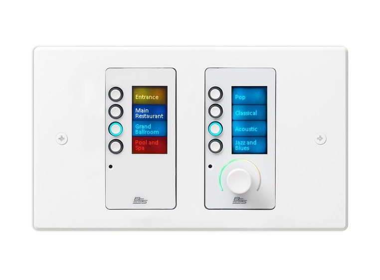 BSS Contrio EC-8BV betj.panel Ethernet/PoE, Volum + 8 knapper, Hvit 