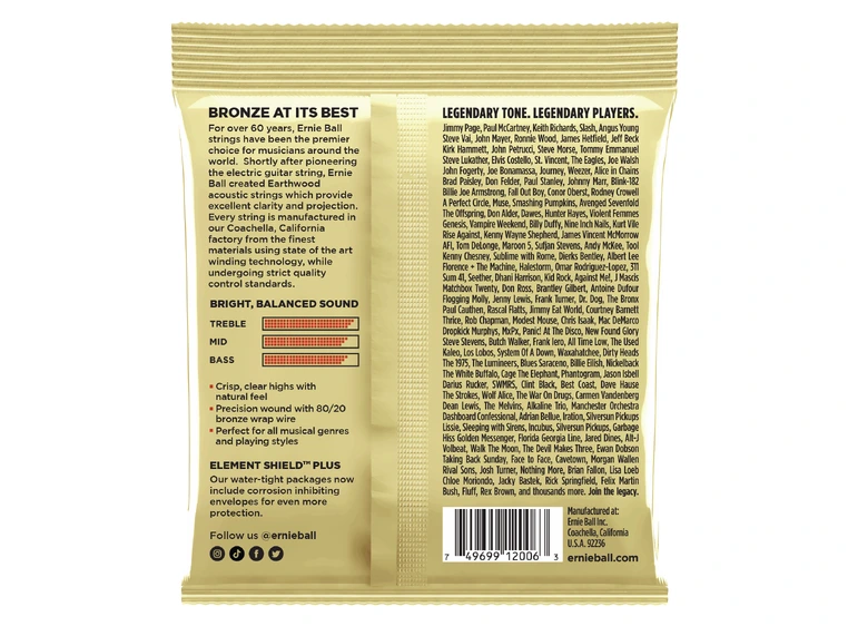 Ernie Ball EB-2006 Earthwood Bronze (010-050) Acoustic Extra Light 