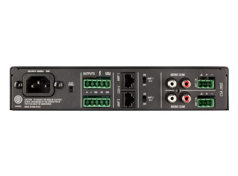 JBL CSA280Z, forsterker 2 x 80W, 8ohm/70V/100V 